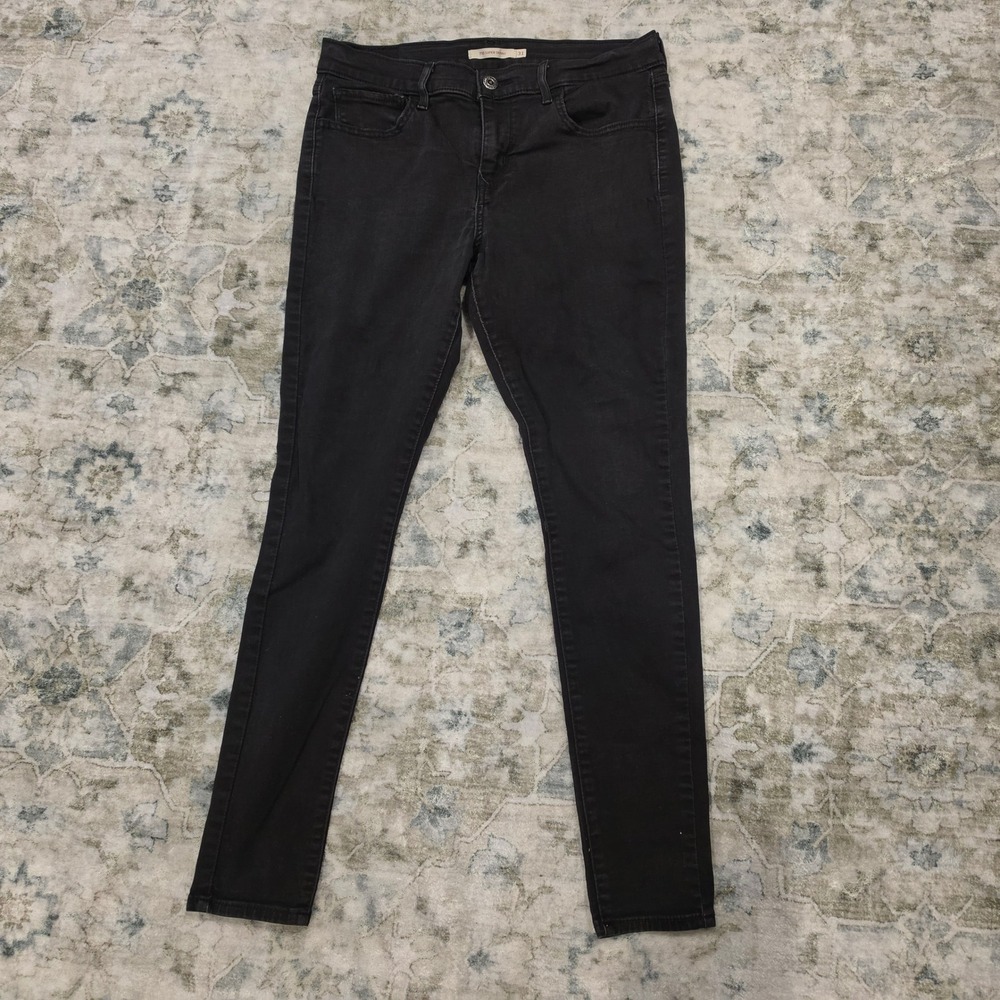 Levis 710 Super Skinny Jeans Womens 31x28 Faded Black Mid Rise 17778-0034 - Picture 7 of 7